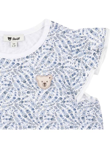 Steiff Shirt in Weiß/ Blau
