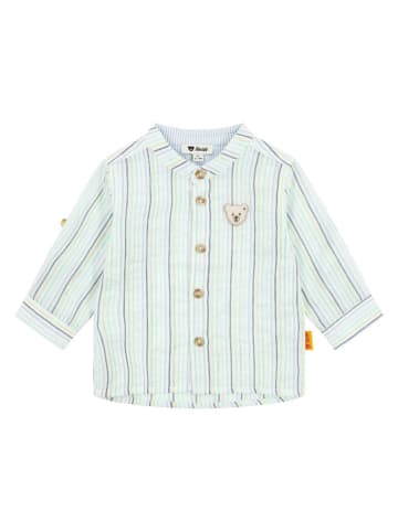 Steiff Hemd in Weiß/ Hellblau