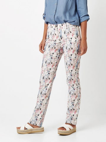 Relaxed by TONI Hose in Weiß/ Pink/ Blau