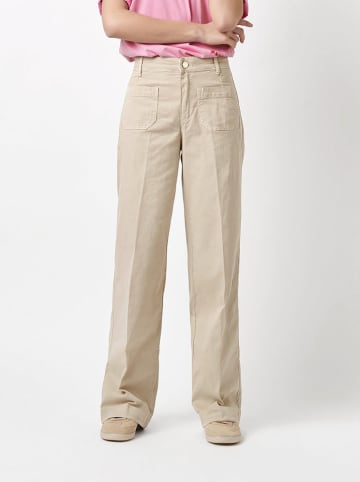 Rosner Dżinsy - Wide Leg fit - w kolorze beżowym