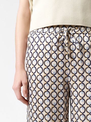 Rosner Marlenehose in Beige/ Blau