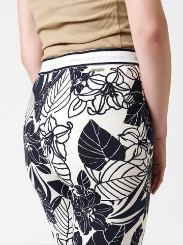 Rosner Stoffhose in Dunkelblau/ Weiß