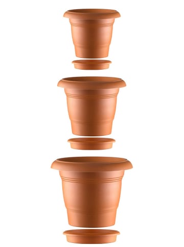 FLORIANE GARDEN 3-delige set: vazen lichtbruin