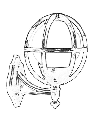 FLORIANE GARDEN Lampa zewnętrzna w kolorze czarno-białym - 24 x 33 x 20 cm