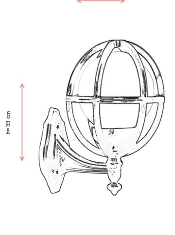 FLORIANE GARDEN Außenleuchte in Schwarz/ Weiß - (B)24 x (H)33 x (T)20 cm
