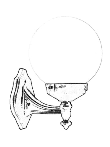 FLORIANE GARDEN Lampa zewnętrzna w kolorze czarno-białym - 25 x 30 x 20 cm