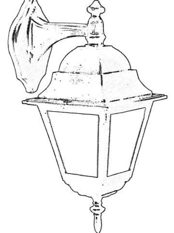 FLORIANE GARDEN Lampa zewnętrzna w kolorze czarno-białym - 25 x 40 x 18 cm