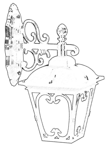 FLORIANE GARDEN Lampa zewnętrzna w kolorze czarnym - 28 x 47 x 20 cm