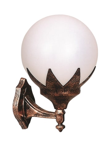 FLORIANE GARDEN Lampa zewnętrzna w kolorze brązowo-białym - 29 x 38 x 25 cm