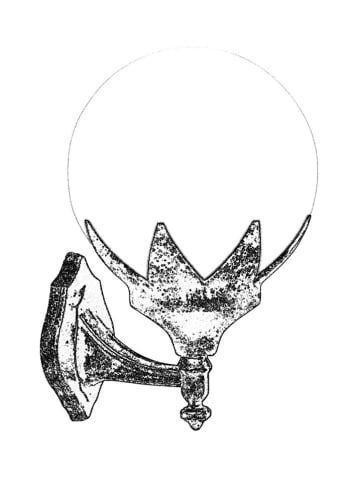 FLORIANE GARDEN Lampa zewnętrzna w kolorze brązowo-białym - 29 x 38 x 25 cm