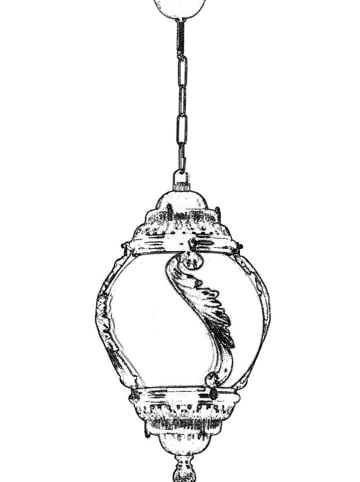 FLORIANE GARDEN Lampa zewnętrzna w kolorze biało-czarnym - 85 x Ø 30 cm