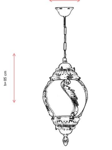 FLORIANE GARDEN Lampa zewnętrzna w kolorze biało-czarnym - 85 x Ø 30 cm