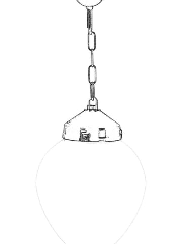 FLORIANE GARDEN Lampa zewnętrzna w kolorze biało-czarnym - 50 x Ø 25 cm