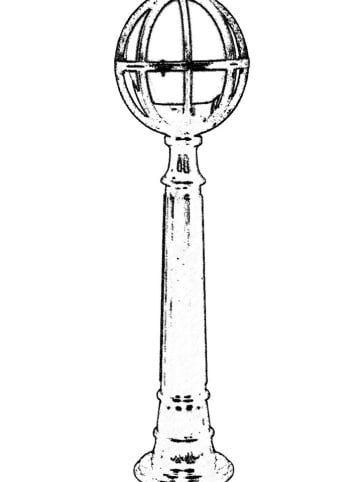 FLORIANE GARDEN Lampa zewnętrzna w kolorze czarno-białym - 95 x Ø 23 cm