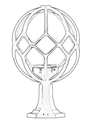 FLORIANE GARDEN Buitenlamp zwart - (H)55 x Ø 35 cm