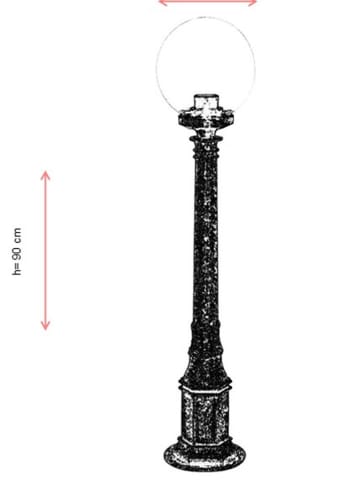 FLORIANE GARDEN Außenleuchte in Braun/ Weiß - (H)90 x Ø 20 cm