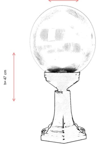 FLORIANE GARDEN Buitenlamp zwart - (H)47 x Ø 25 cm