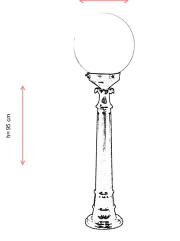 FLORIANE GARDEN Außenleuchte in Schwarz/ Weiß - (H)95 x Ø 25 cm