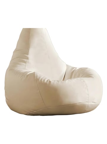 HanahHome Sitzsack in Creme - (B)80 x (H)75 x (T)30 cm