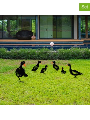 FLORIANE GARDEN Dekoracje ogrodowe (6 szt.) w kolorze czarnym