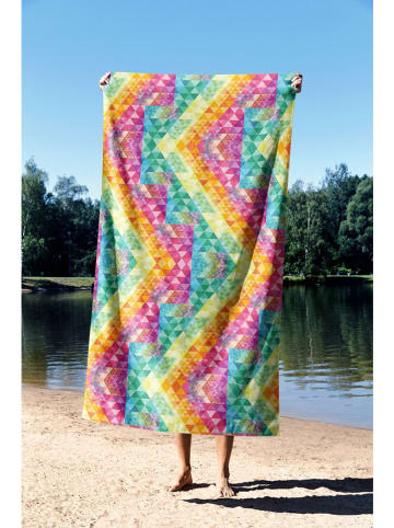 Elizabed Strandtuch "Geometric Mozaic" in Bunt/ Schwarz