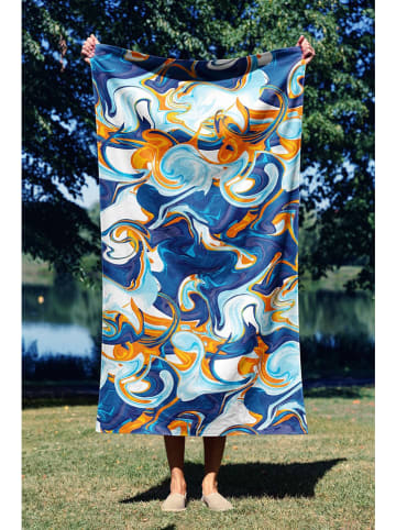 Elizabed Strandtuch "Liquid Marble" in Blau