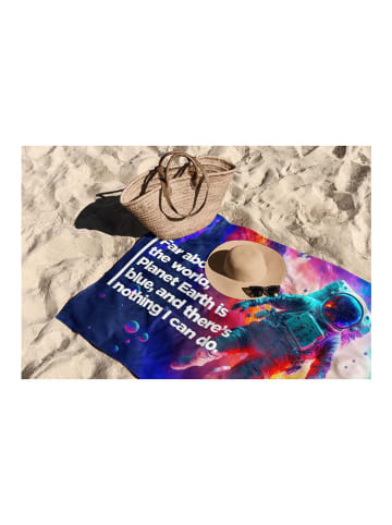 FLORIANE GARDEN Strandlaken "Majer tom" blauw/paars