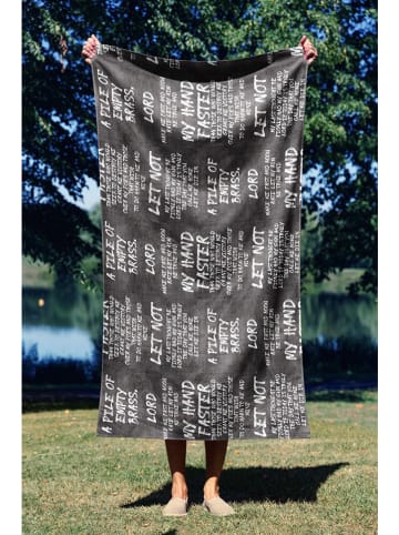 FLORIANE GARDEN Ręcznik plażowy "My Hand Faster" w kolorze szaro-białym