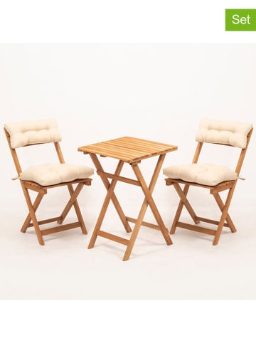 FLORIANE GARDEN 3-delige tuinmeubelset lichtbruin