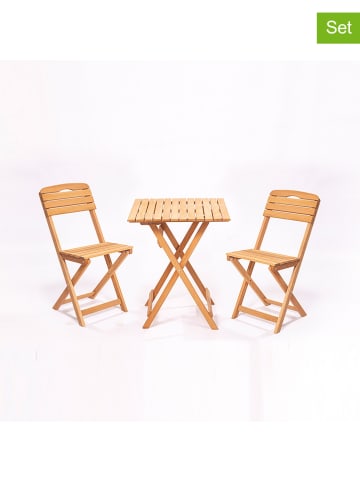 FLORIANE GARDEN 3-delige tuinmeubelset lichtbruin