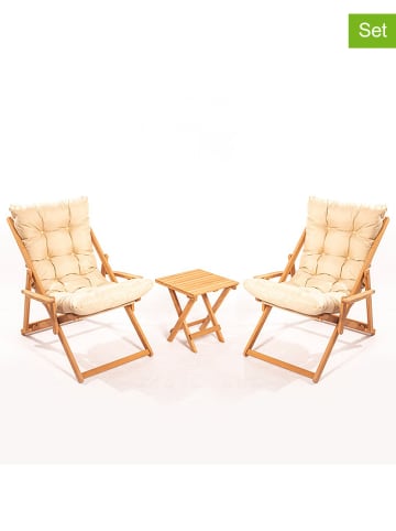 Scandinavia Concept 3-częściowy zestaw mebli ogrodowych w kolorze jasnobrązowym