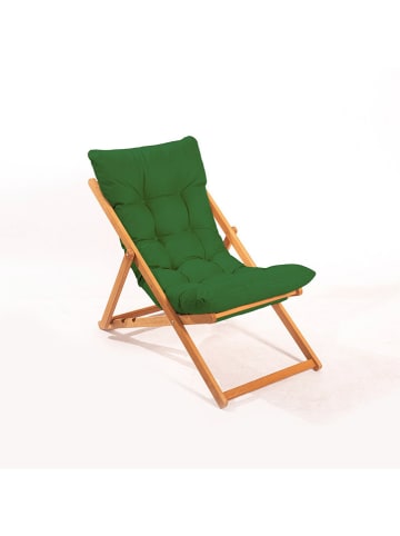 FLORIANE GARDEN Krzesło ogrodowe w kolorze zielono-jasnobrązowym - 59 x 90 x 44 cm