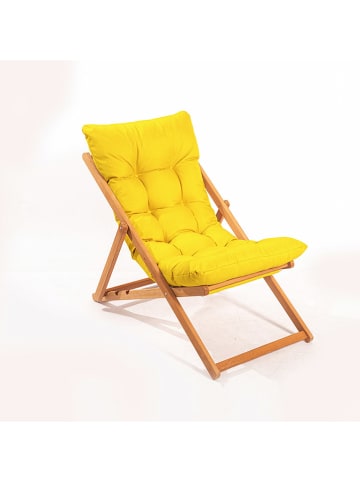 FLORIANE GARDEN Klappstuhl in Hellbraun/ Gelb - (B)59 x (H)90 x (T)44 cm