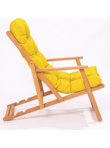 FLORIANE GARDEN 3tlg. Gartenmöbel-Set in Hellbraun/ Gelb