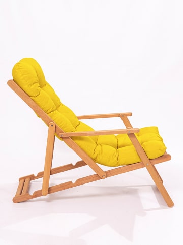 FLORIANE GARDEN 3-delige tuinmeubelset lichtbruin/geel