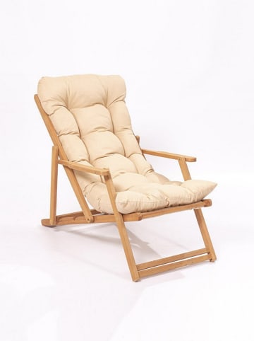 FLORIANE GARDEN Składane krzesło w kolorze jasnobrązowym - 66 x 110 x 48 cm