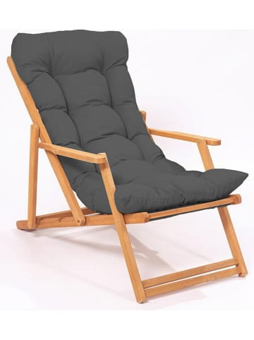FLORIANE GARDEN Klappstuhl in Hellbraun/ Grau - (B)66 x (H)110 x (T)48 cm
