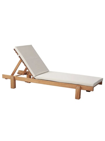 FLORIANE GARDEN Leżak ogrodowy w kolorze kremowym - 59 x 25 x 180 cm