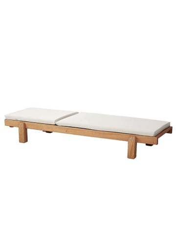 FLORIANE GARDEN Leżak ogrodowy w kolorze kremowym - 59 x 25 x 180 cm