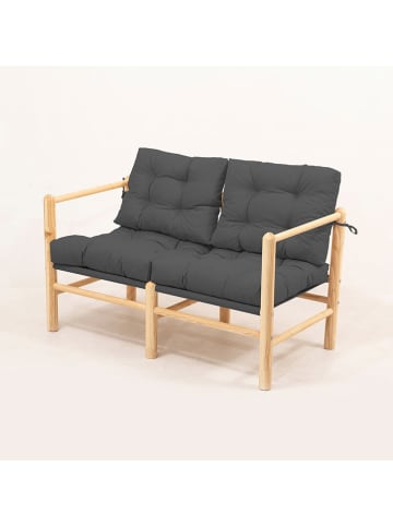 FLORIANE GARDEN Sofa ogrodowa w kolorze antracytowym - 110 x 86 x 51 cm