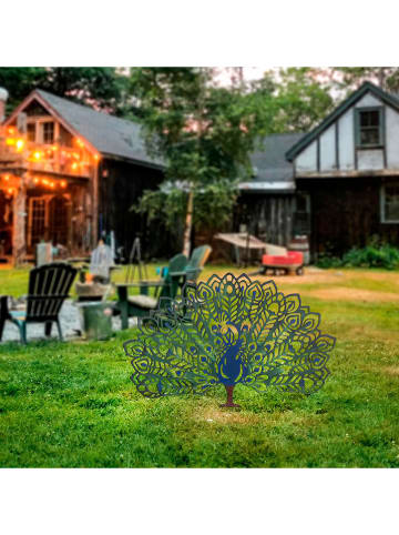 FLORIANE GARDEN Dekoracja ogrodowa w kolorze niebiesko-zielonym - 61 x 38 cm