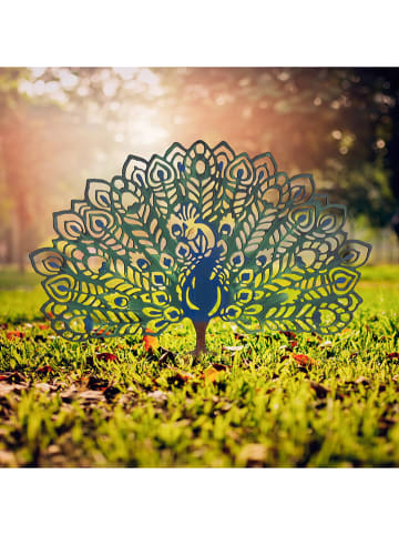 FLORIANE GARDEN Dekoracja ogrodowa w kolorze niebiesko-zielonym - 61 x 38 cm