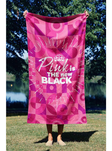 FLORIANE GARDEN Ręcznik plażowy "Pink is The New Black" w kolorze różowym