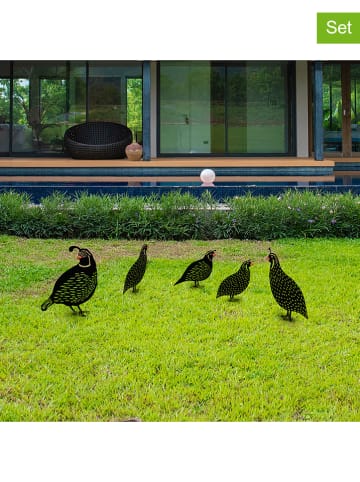 FLORIANE GARDEN Dekoracje ogrodowe (5 szt.) w kolorze czarnym