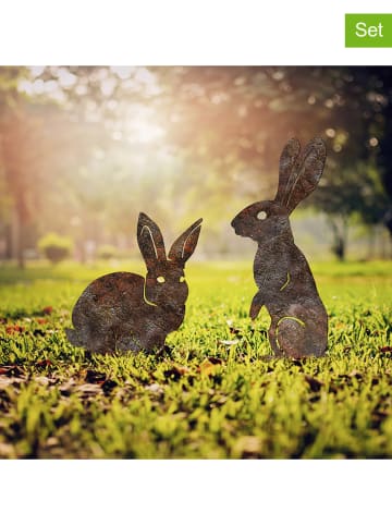 FLORIANE GARDEN Dekoracje ogrodowe (2 szt.) w kolorze brązowym