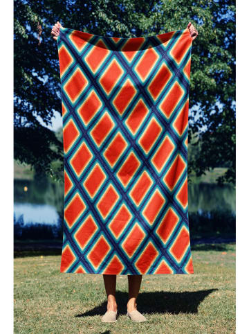 FLORIANE GARDEN Strandlaken "Red Boxes" blauw/rood