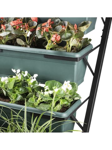 FLORIANE GARDEN Pflanzbehälter "RS-001" in Dunkelgrün/ Schwarz - (B)56 x (H)130 x (T)85 cm