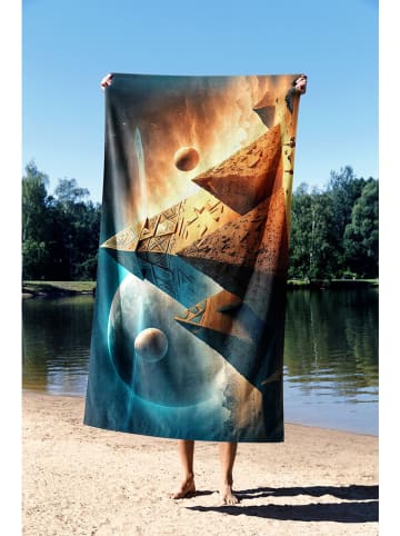 FLORIANE GARDEN Strandlaken turquoise/geel