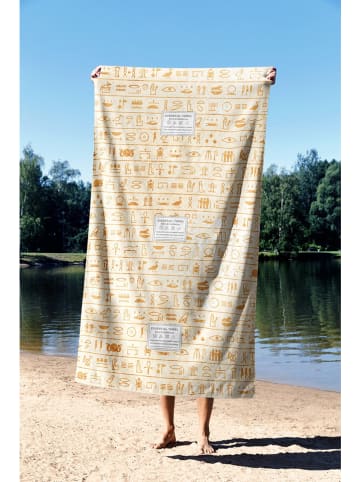 FLORIANE GARDEN Strandtuch in Türkis/ Gelb