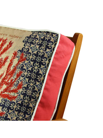 FLORIANE GARDEN Stoelkussen beige/rood/zwart